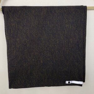 Lululemon Vinyasa Wrap Scarf Jacquard Black Dark Olive Rulu